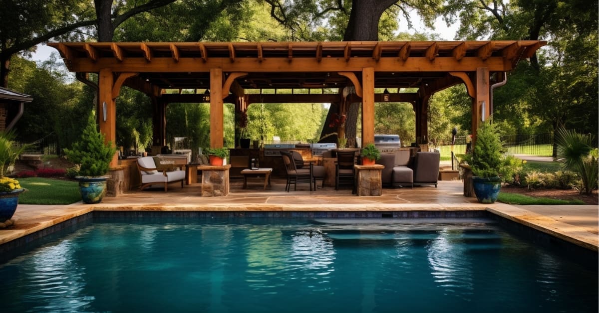 Pergolas With Precision Pools, a Houston Must Have