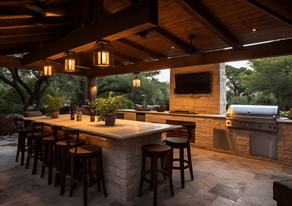 services, outdoor kitchens